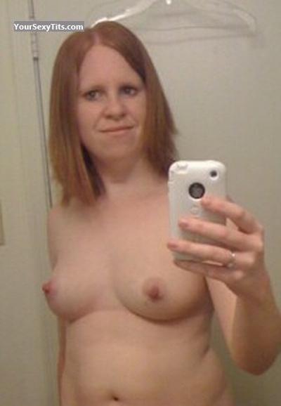 Tit Flash: My Medium Tits (Selfie) - Topless Mrs C from United States